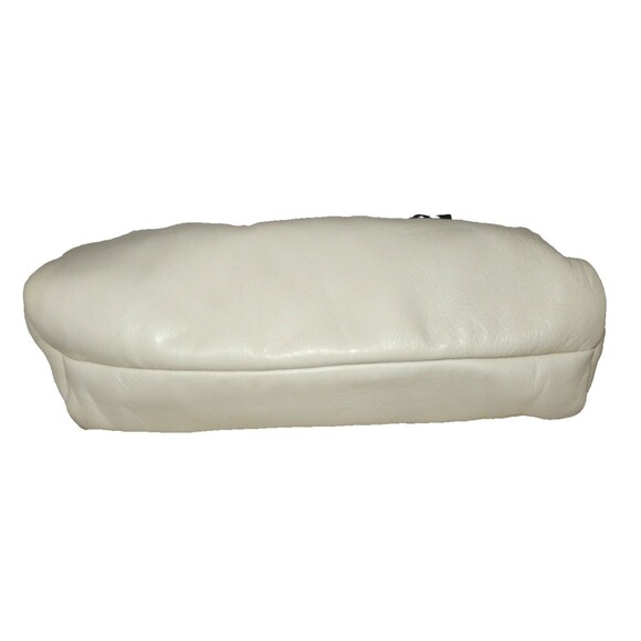 Vintage 1950's Ande Handbag Purse Buttery Soft Leather Cream Bakelite Handles - Picture 7 of 10